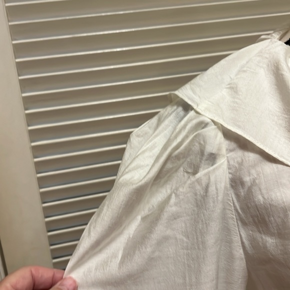 Aiden Ruffled Blouse in Cream, Size Medium - Picture 9 of 17
